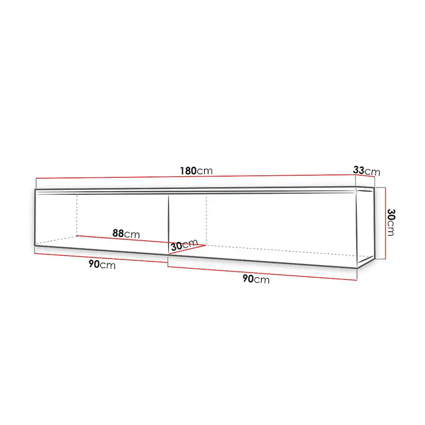 Mediamöbel In Living Skeda Trä/Vit Vägghängd TV-Bänk