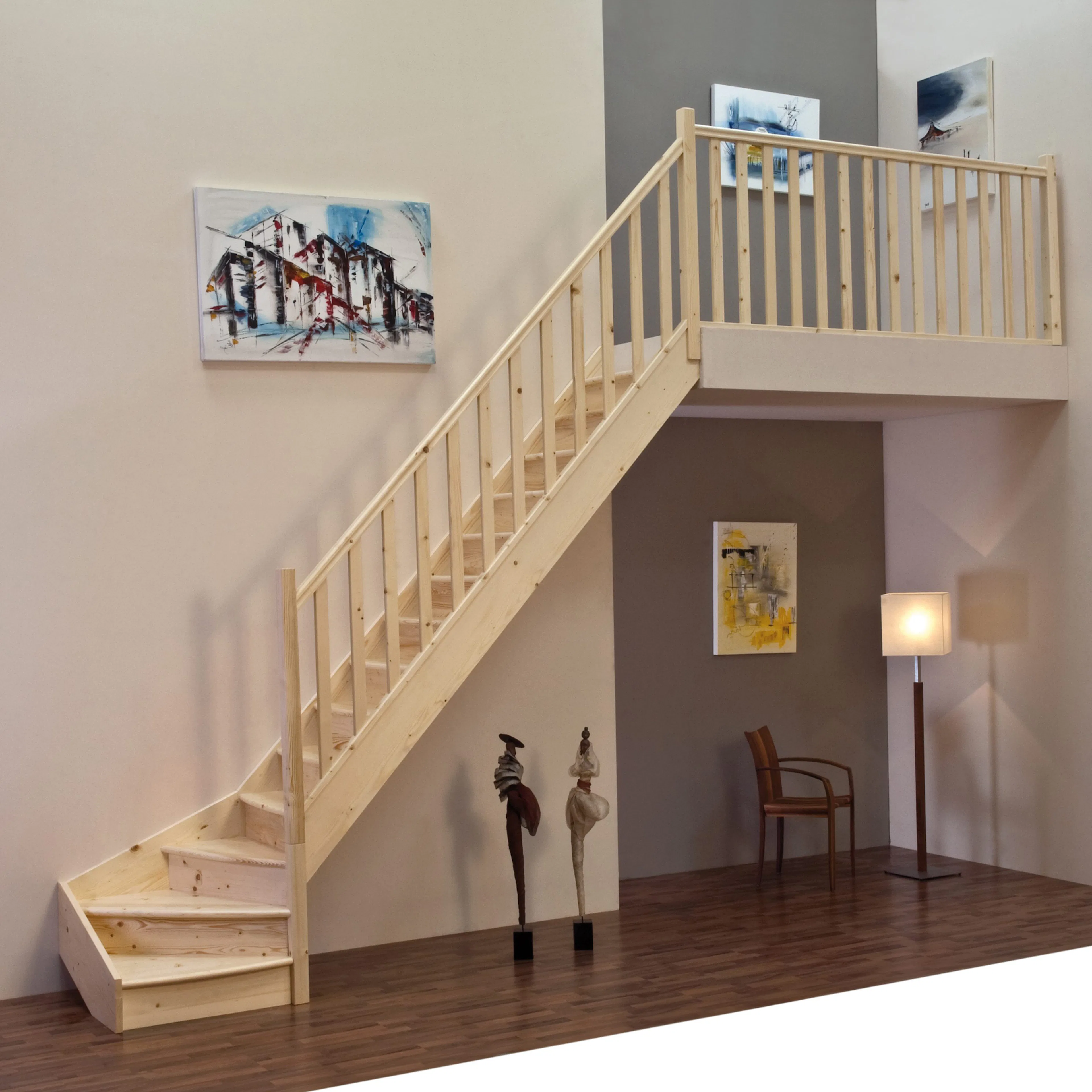 Complete Lofttrappa, Högervriden. Gran Gran, Högervriden