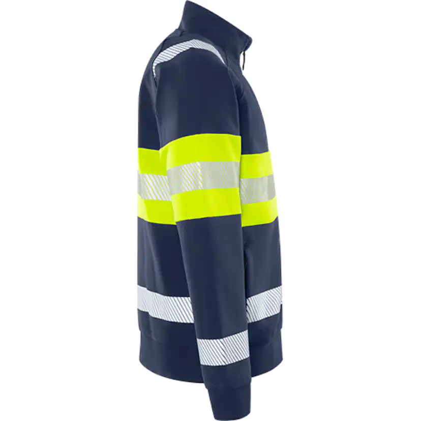 VARSEL SWEATSHIRT-JACKA KLASS 1 7531 GKC XL, Varselgul/marin Storlek: XL, Varselgul/Marinblå