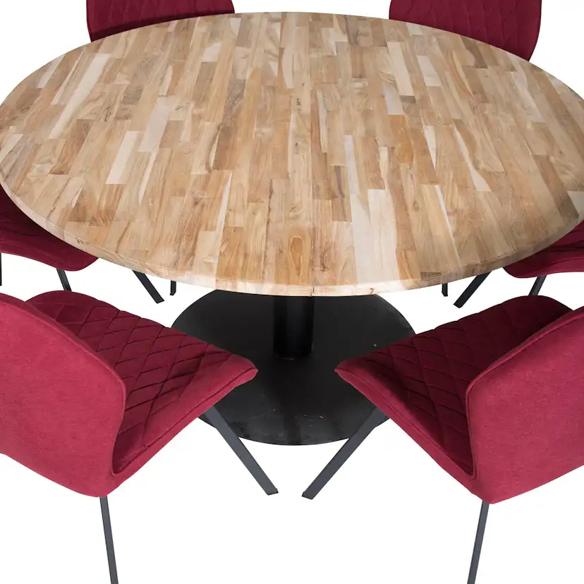 Matgrupp Venture Home Cirebon Rund med 6 Gemma Stolar