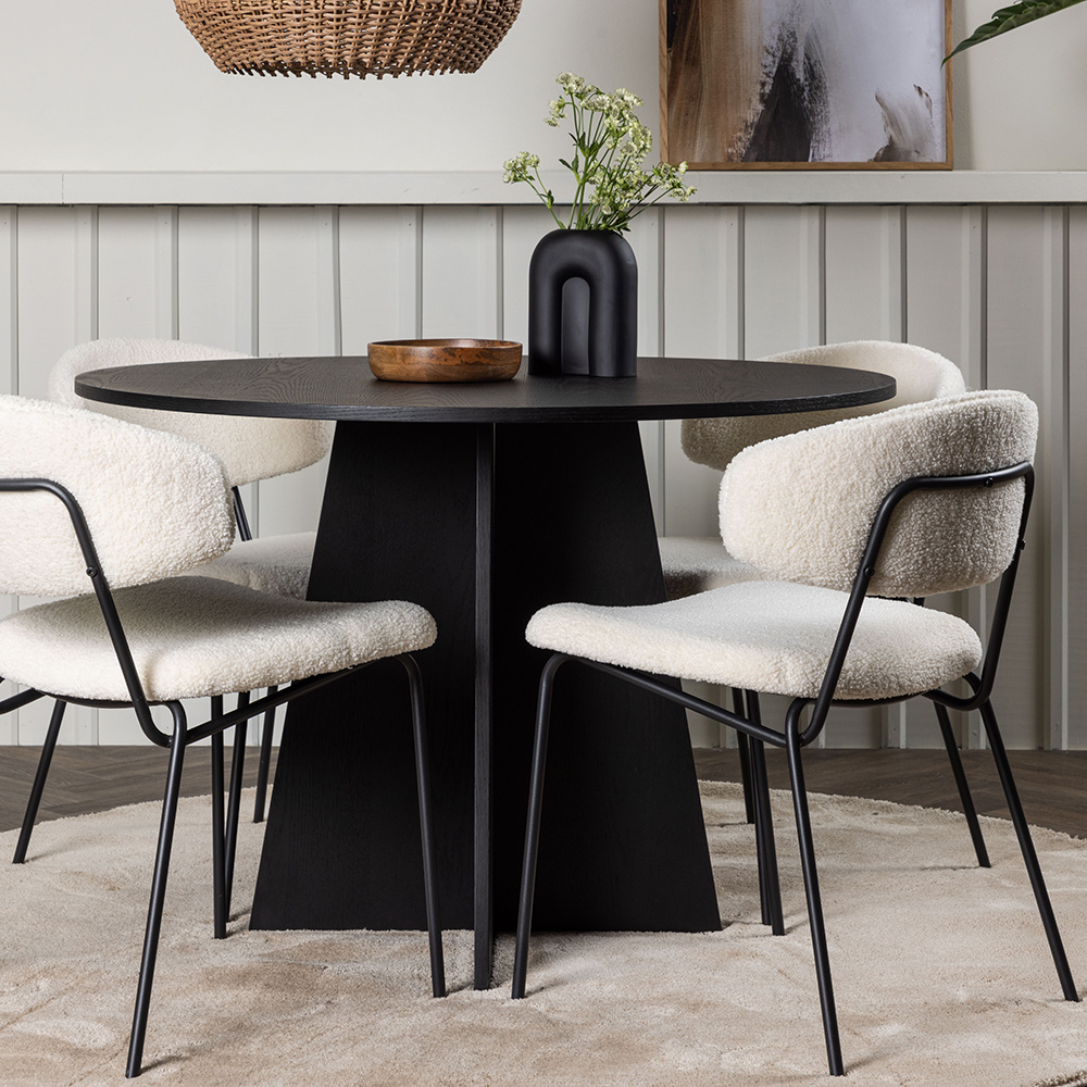 Matgrupp Venture Home Bootcut Ø110 cm med 4 Chico Stolar