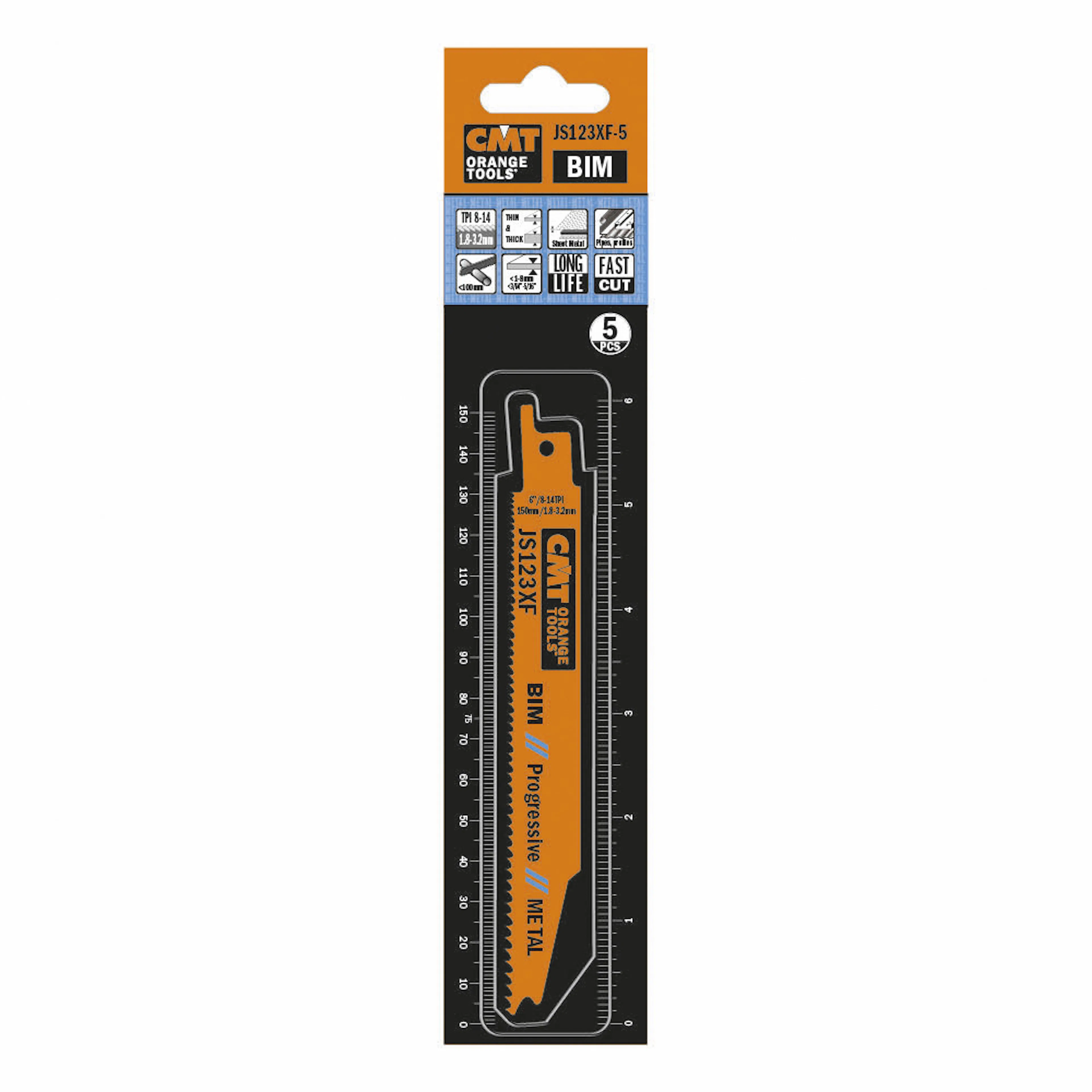 Tigersågblad CMT Orange Tools Metall 150mm BIM Prog 5 st