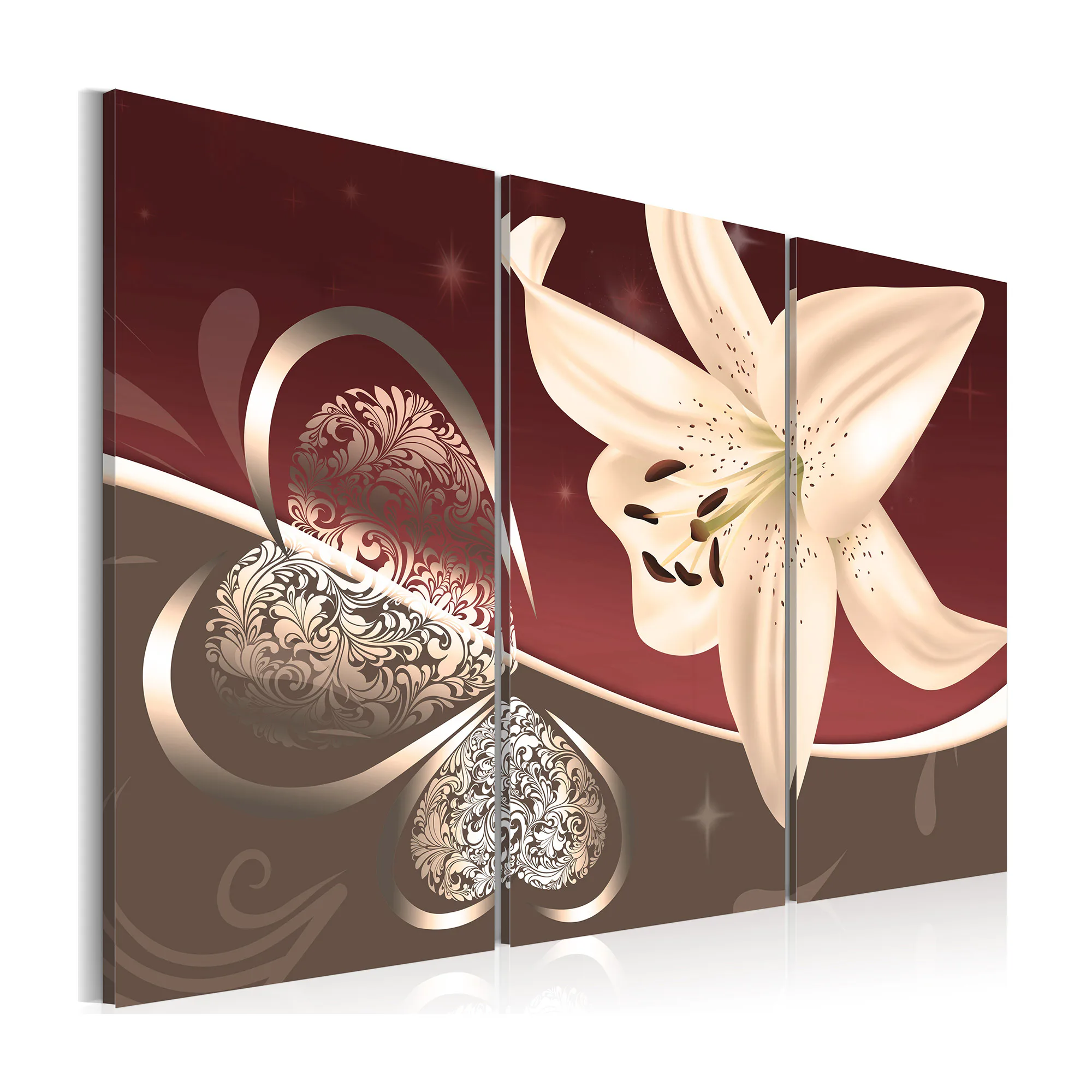 Tavla Arkiio Abstraction With Lily Triptych