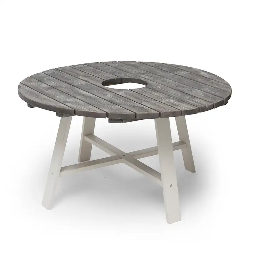 Utebord Hillerstorp Shabby Chic Ø 138 cm med Zinkspann