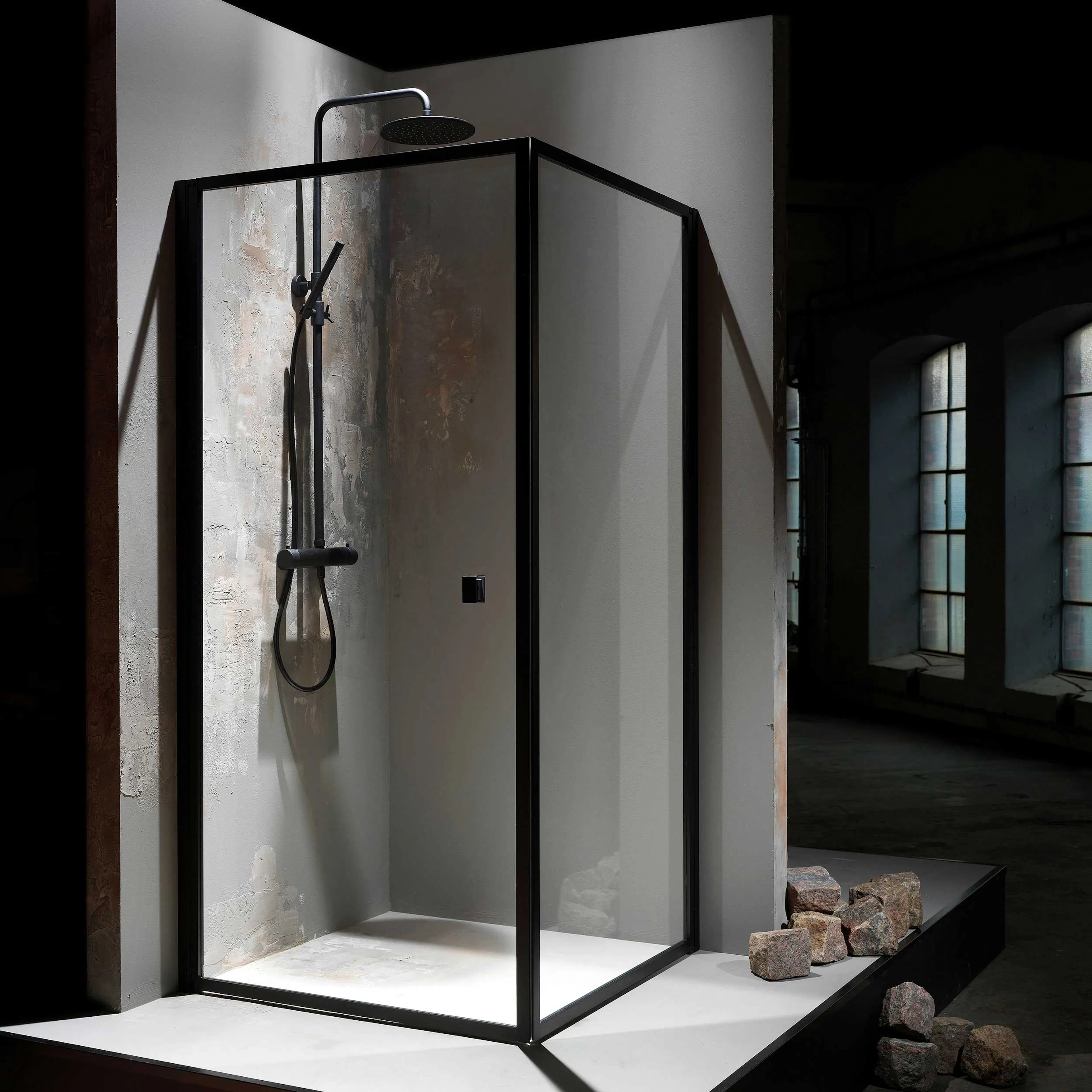 Duschhörn Macro Design Empire Swing Svart Klarglas