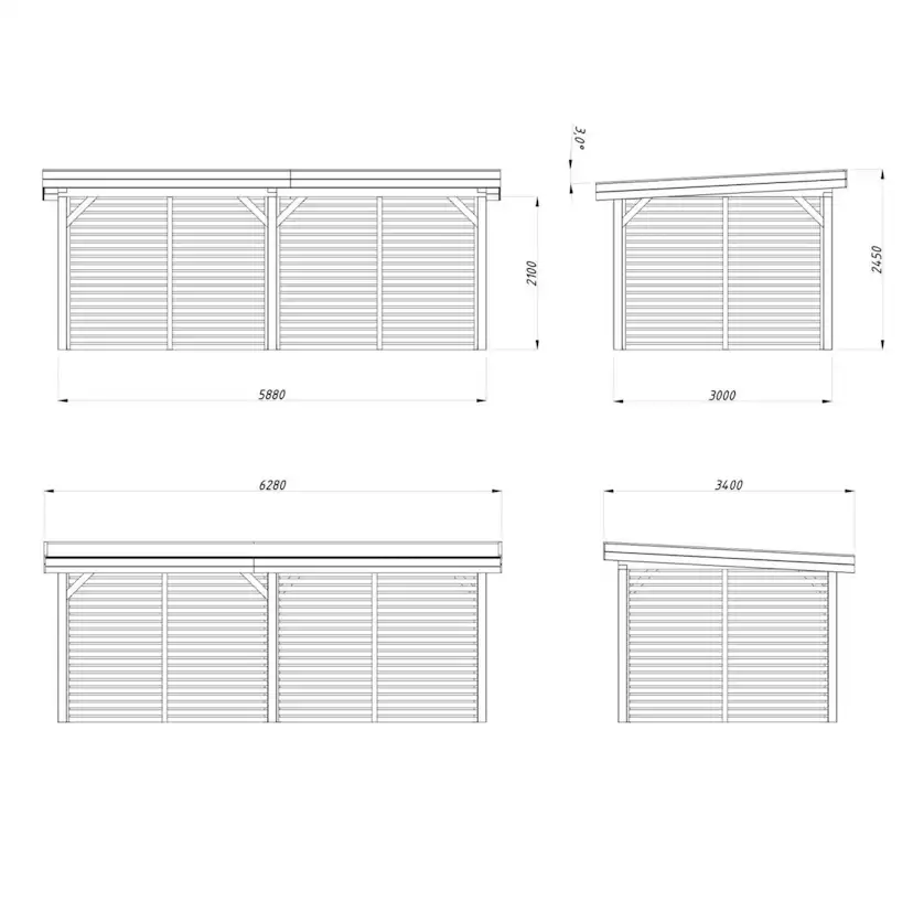 Paviljong Palmako Lenna 16,6 m2 Set 309
