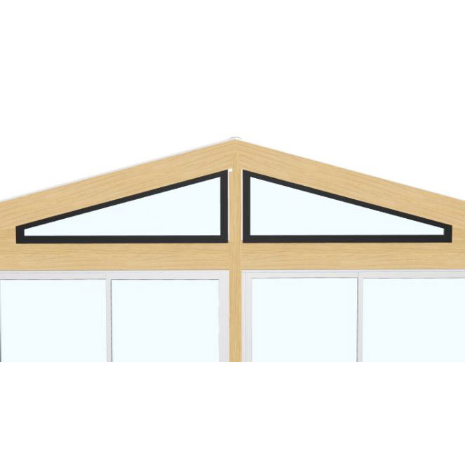 Gavelspetsfönster Landskap Par Robust Vår till Höst