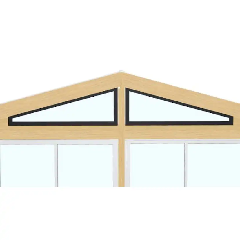 Gavelspetsfönster Landskap Par Robust Vår till Höst