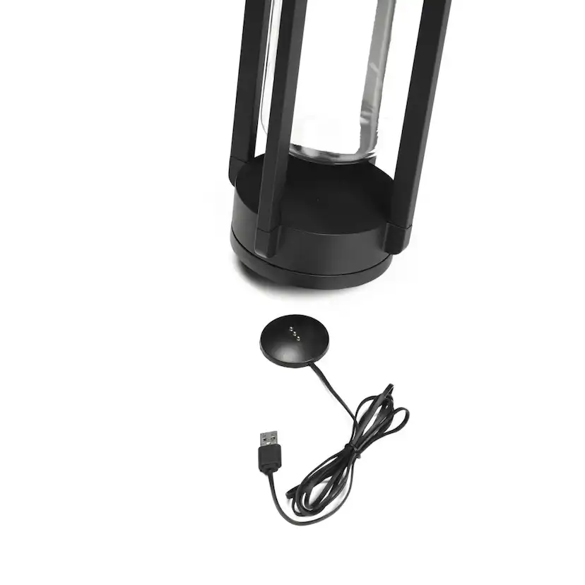 Lanterna Gnosjö Konstsmide Otranto Svart USB 44 cm
