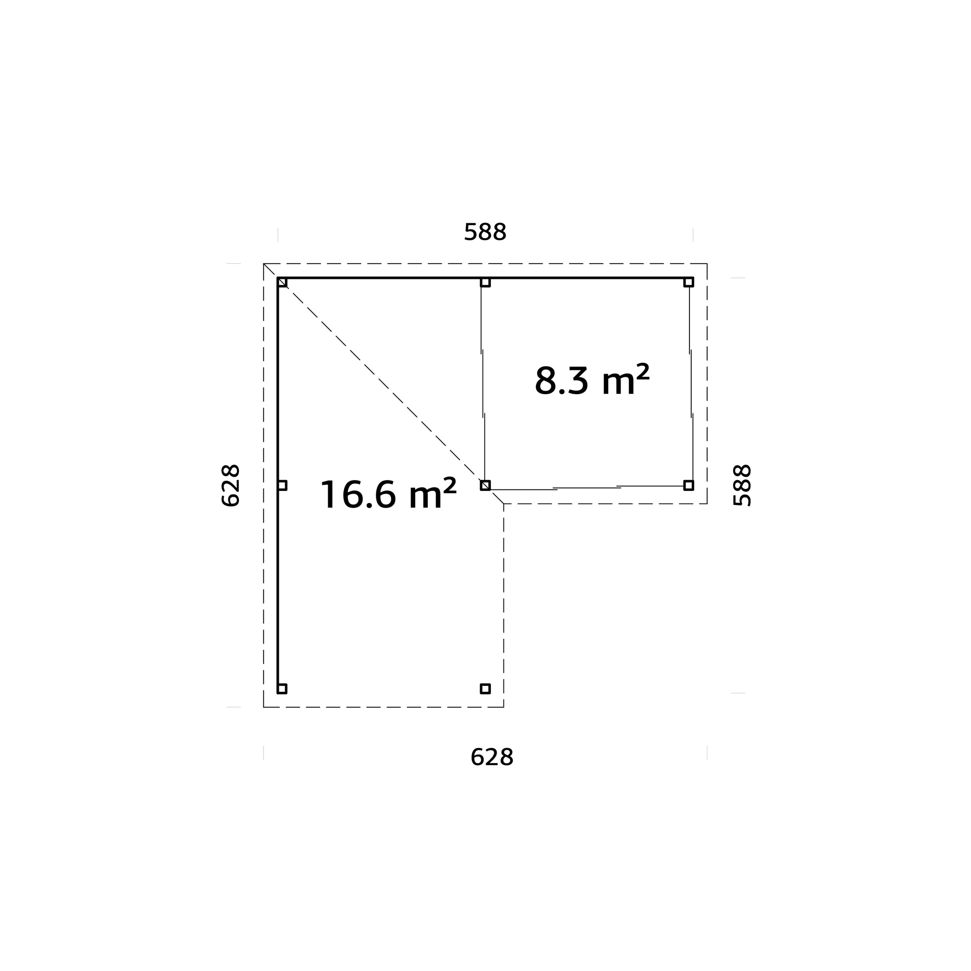 Uterum Palmako Lenna 24,9 m2 Set 711 Slide Plus