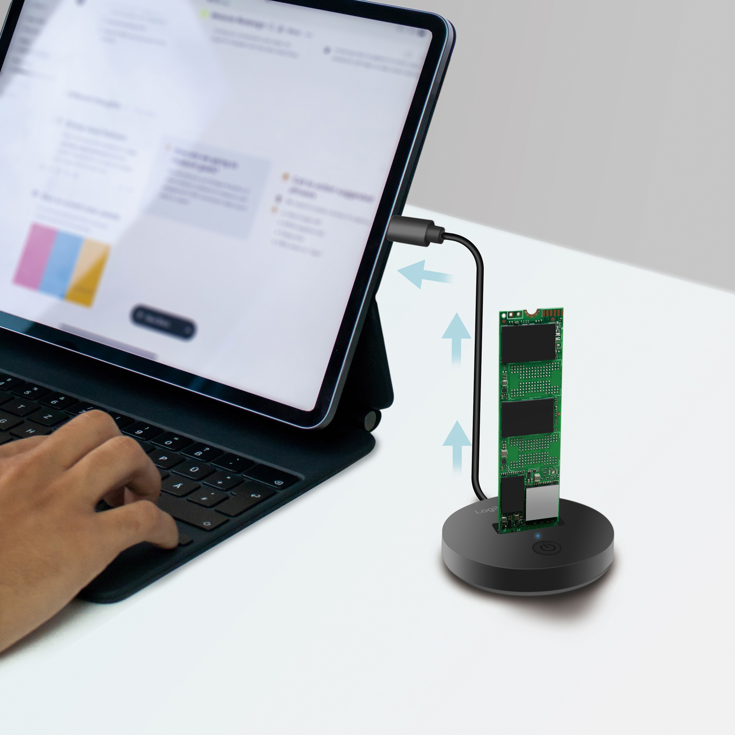 SSD-dockningsstation LogiLink M.2 SATA / NVMe