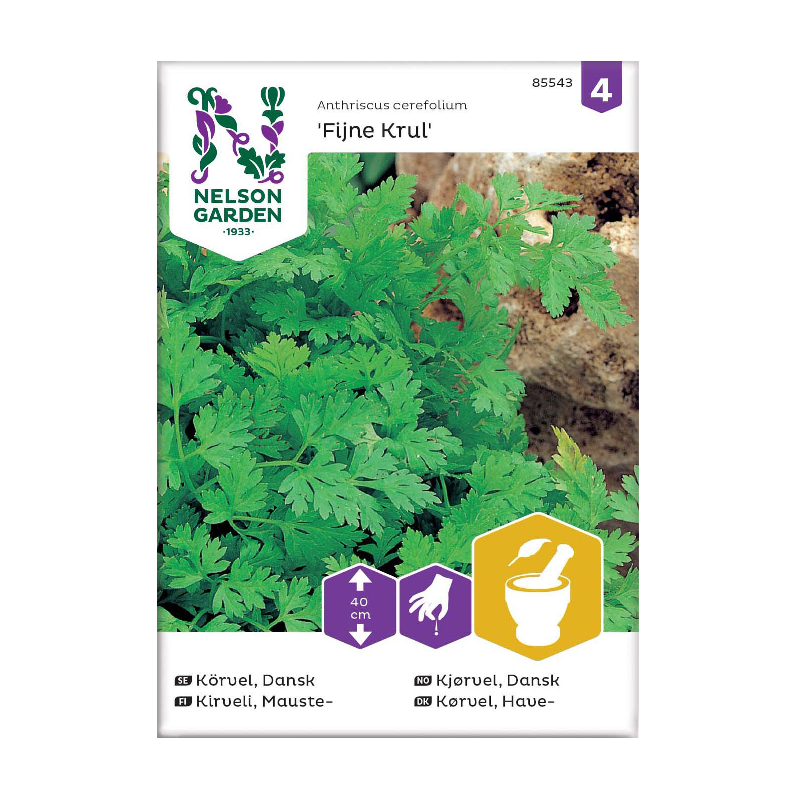 Frö Dansk Körvel Nelson Garden Fijne Krul