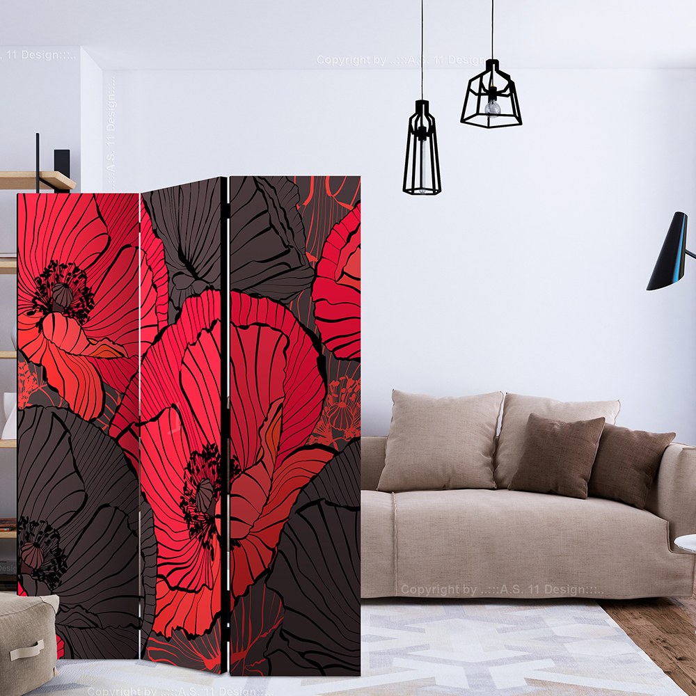 Rumsavdelare Arkiio Pleated Poppies 135x172 cm