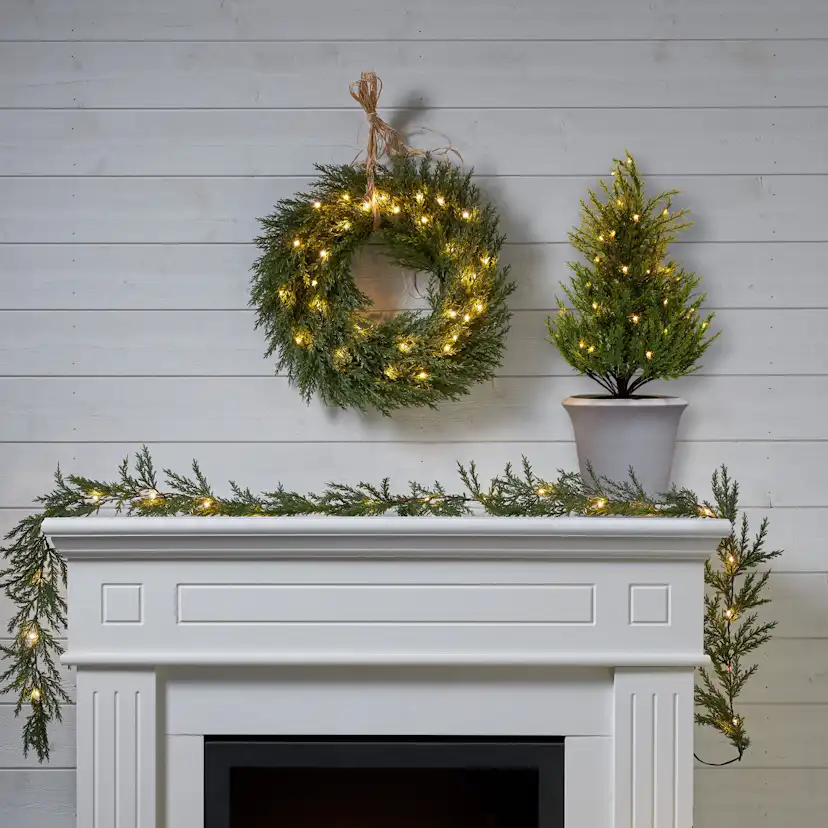 Dekorationsgran Star Trading Thuja Konstgjord Julgran med LED-belysning