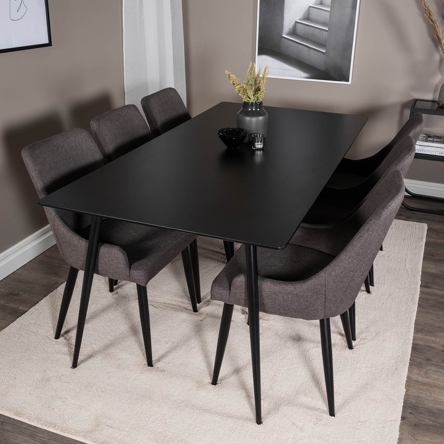 Matgrupp Venture Home Silvia med 6 Plake Stolar