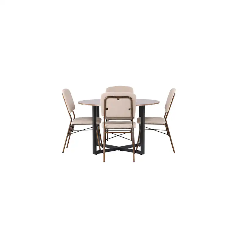Matgrupp Venture Home Durango Ø120 cm med 4 st Seda stolar