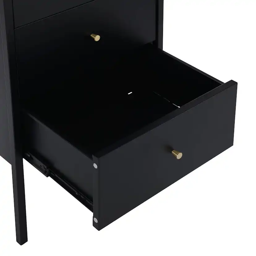 Byrå In Living Benjamin Svart Förvaringsmöbel 50x115x35 cm