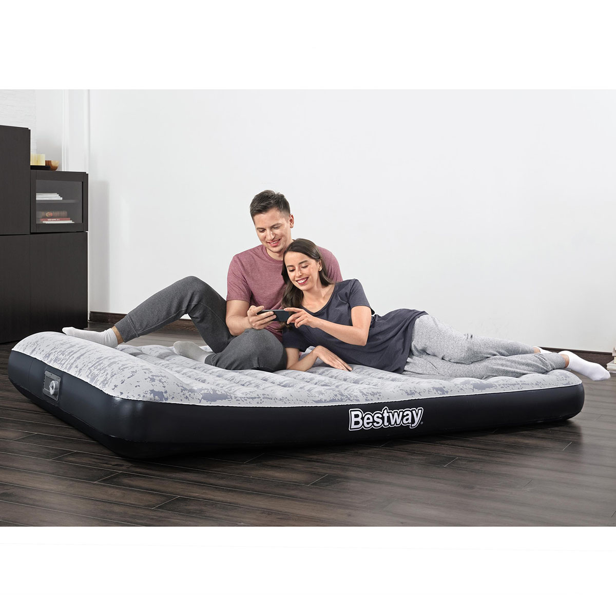 Uppblåsbar Madrass Bestway Tritech Airbed Queen Fashion Flock