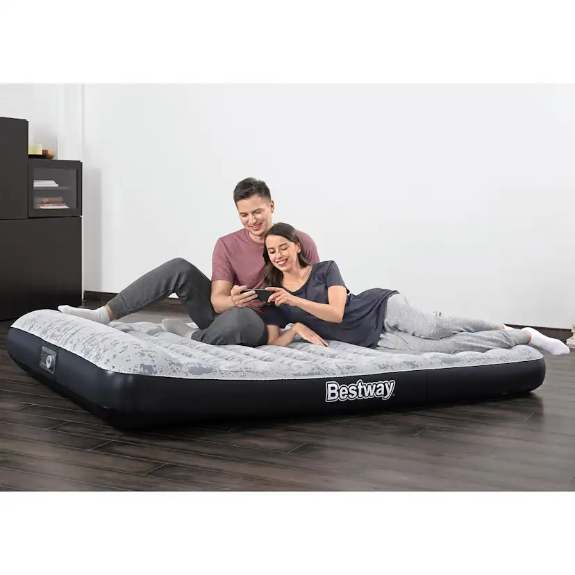 Uppblåsbar Madrass Bestway Tritech Airbed Queen Fashion Flock