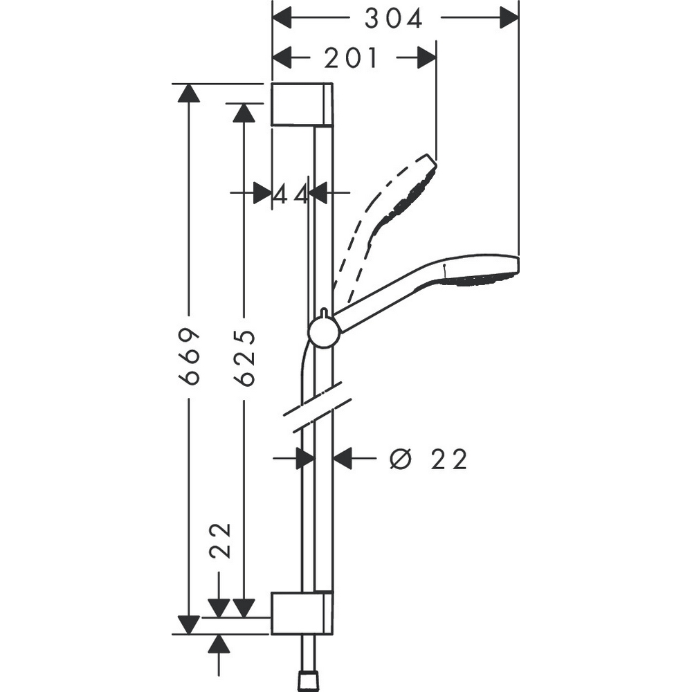 Duschset Hansgrohe Croma Select S 1jet