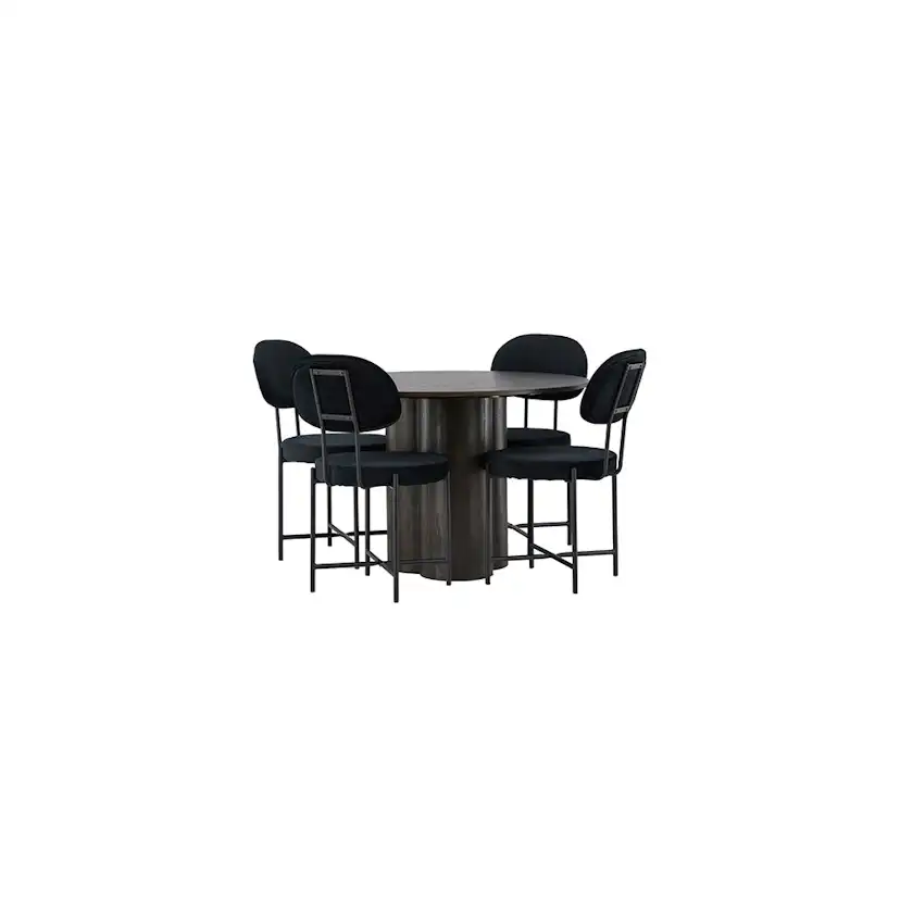 Matgrupp Venture Home Olivia Ø110 cm med 4 st Stella stolar