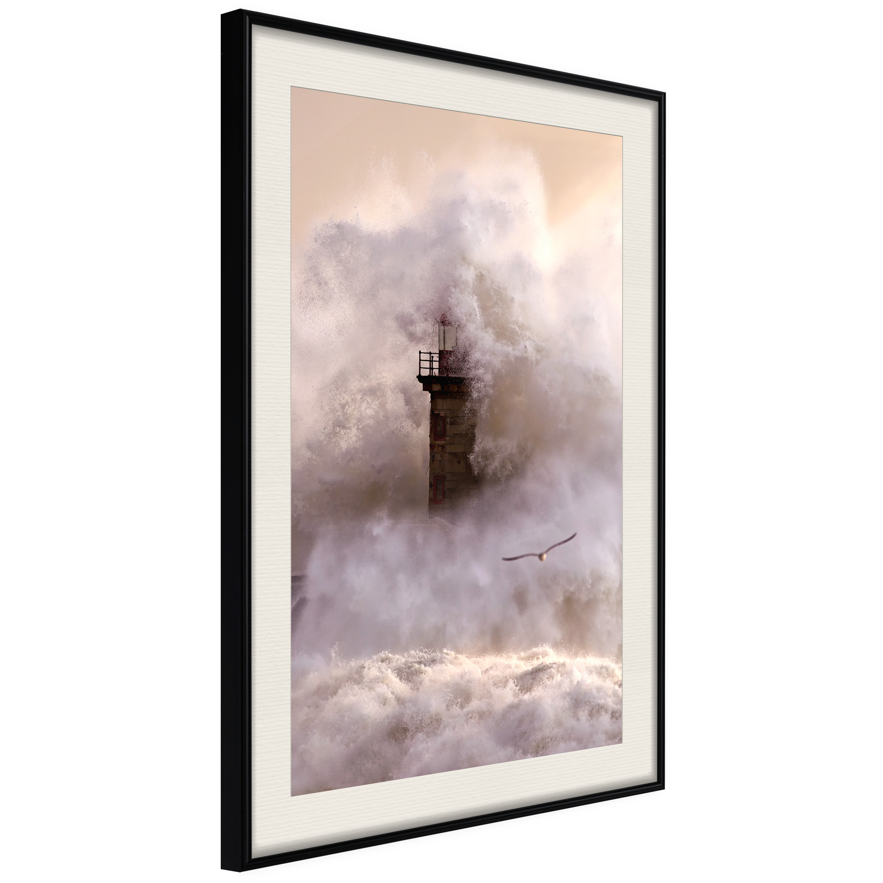 Affisch - Storm [Poster] 30x45 Svart ram med passepartout, 30x45 cm