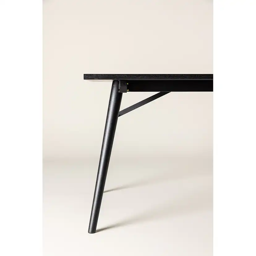 Matbord Venture Home Sleek Svart Fyrkantigt Bord i Ekfanér 195 cm