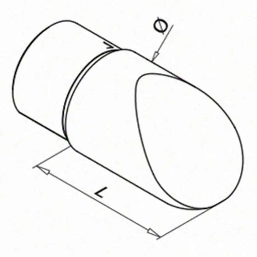 Ändavslut Herrljunga Ledstångsfabrik Rostfri mod 0738 Inomhus