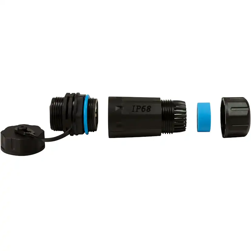 CAT6A Skruvkoppling Utomhus LogiLink 2 x RJ45 IP68 Med Kabelhylsa