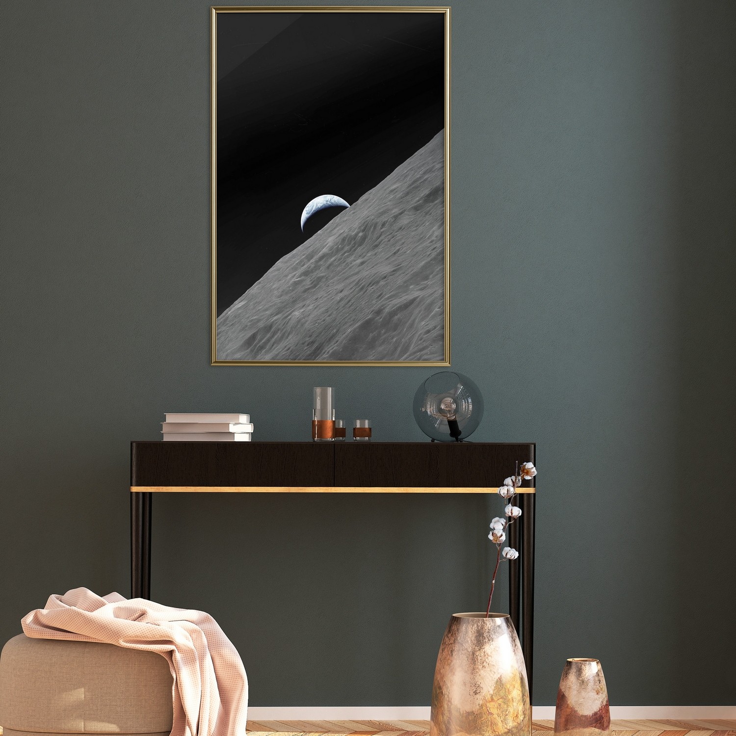Affisch - Lonely Planet [Poster] 40x60 Guld ram, 40x60 cm