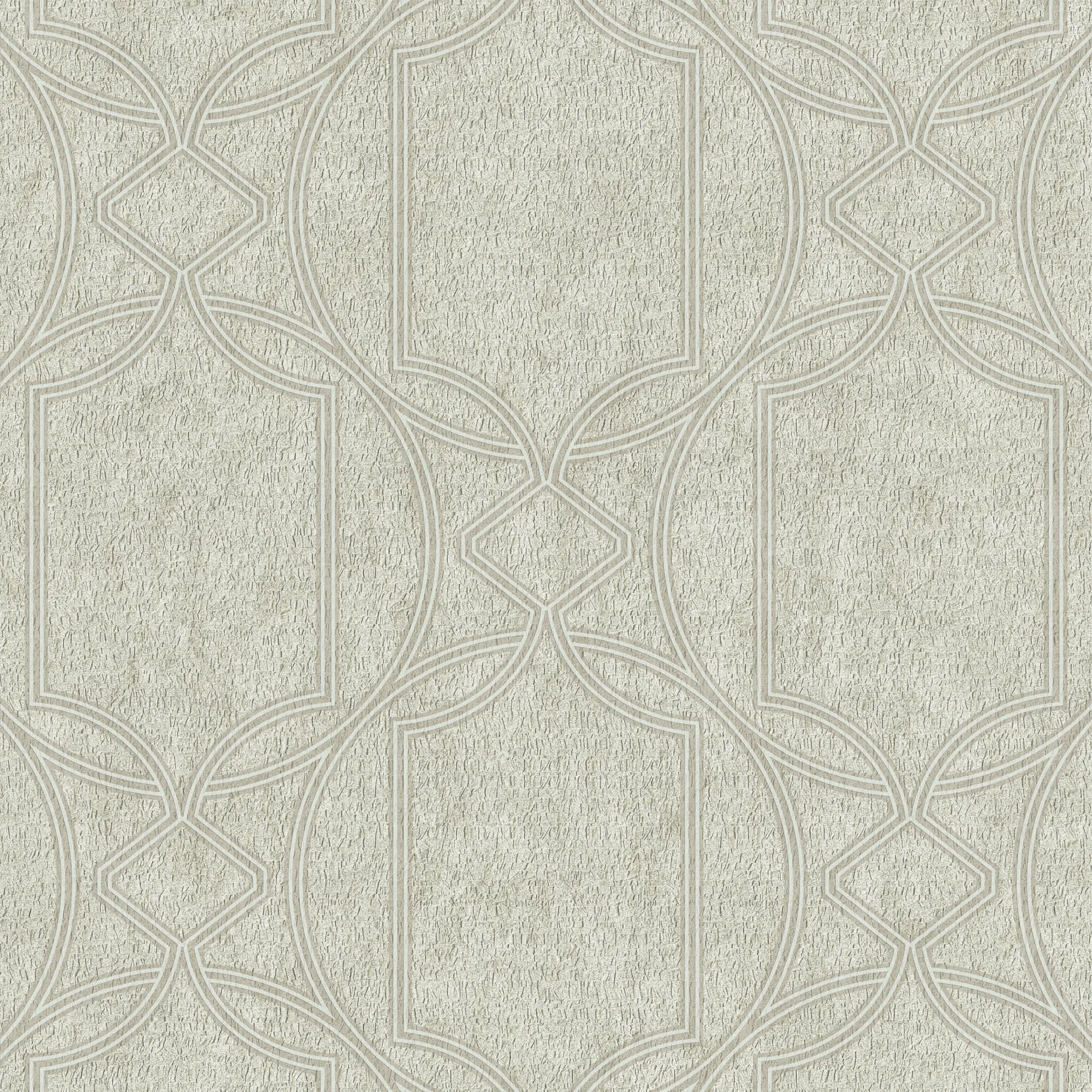 Tapet Boutique Deco Geometrisk Ecru