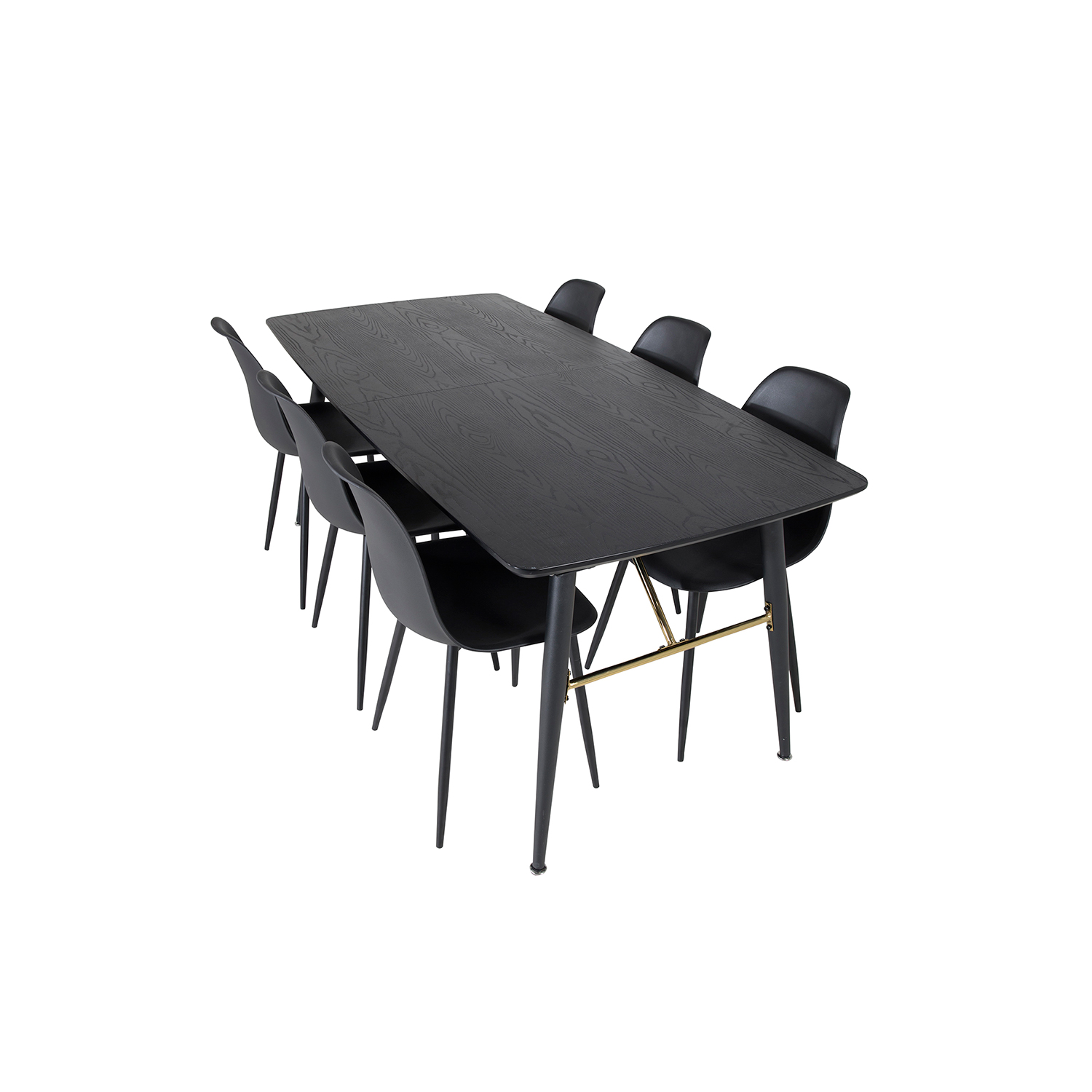 Matgrupp Venture Home Guld med 6 Pop Stolar