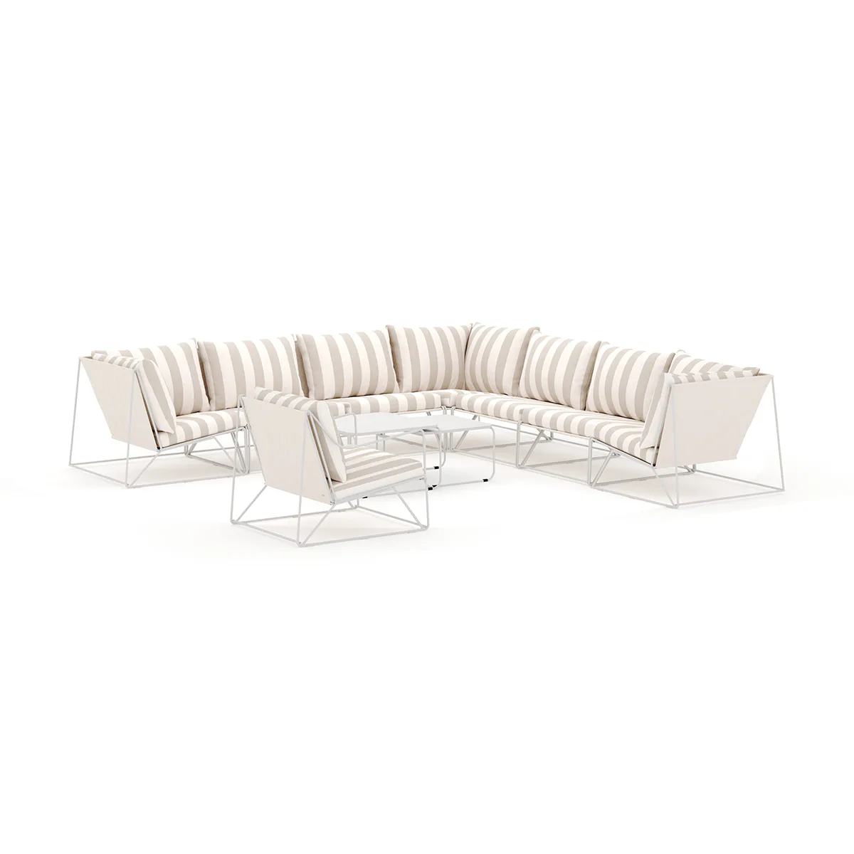 Loungesoffa Comfort Garden Usteryd utomhus hörnsoffa 8-sits vändbar med fåtölj