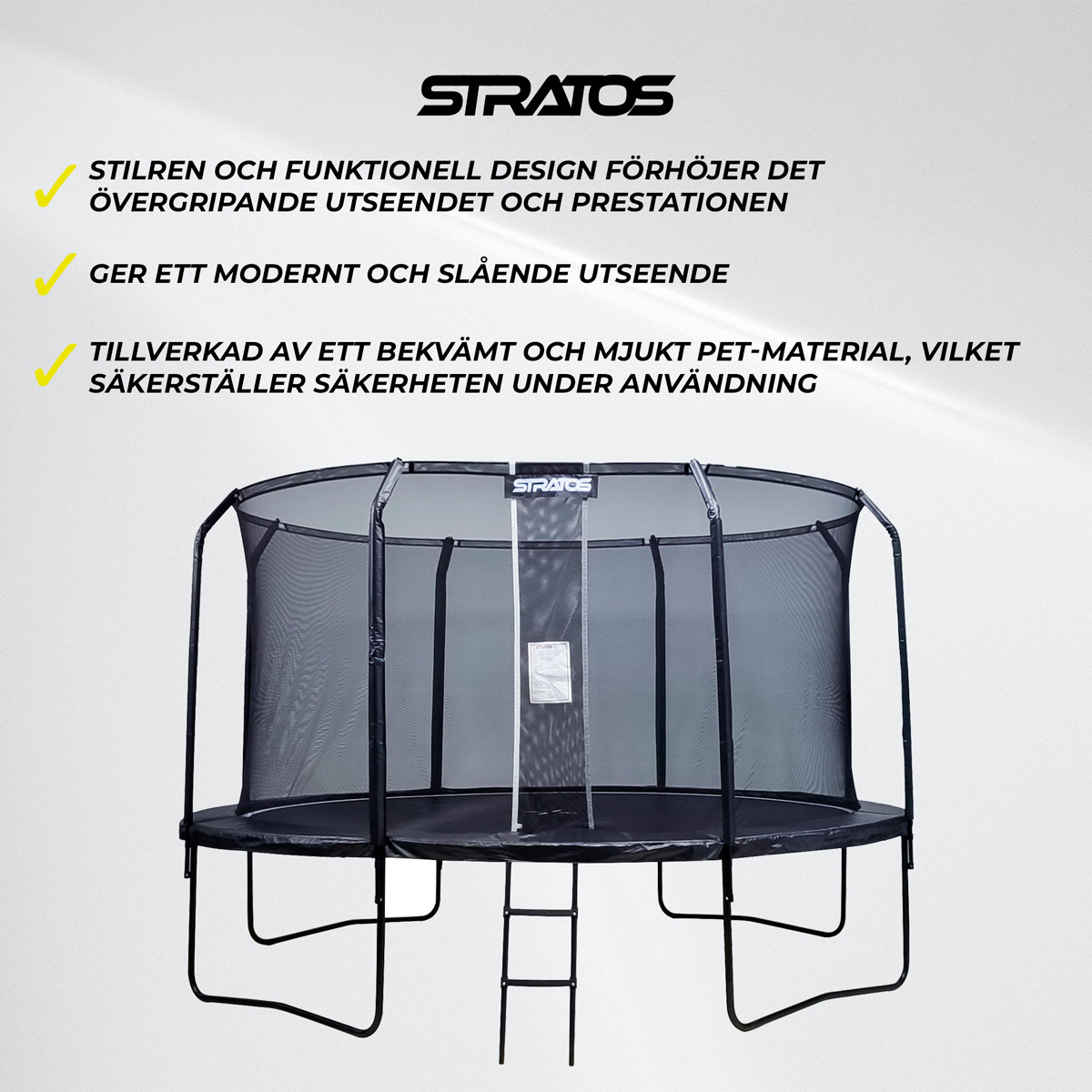 Studsmatta Stratos Premium Black Line 396 cm