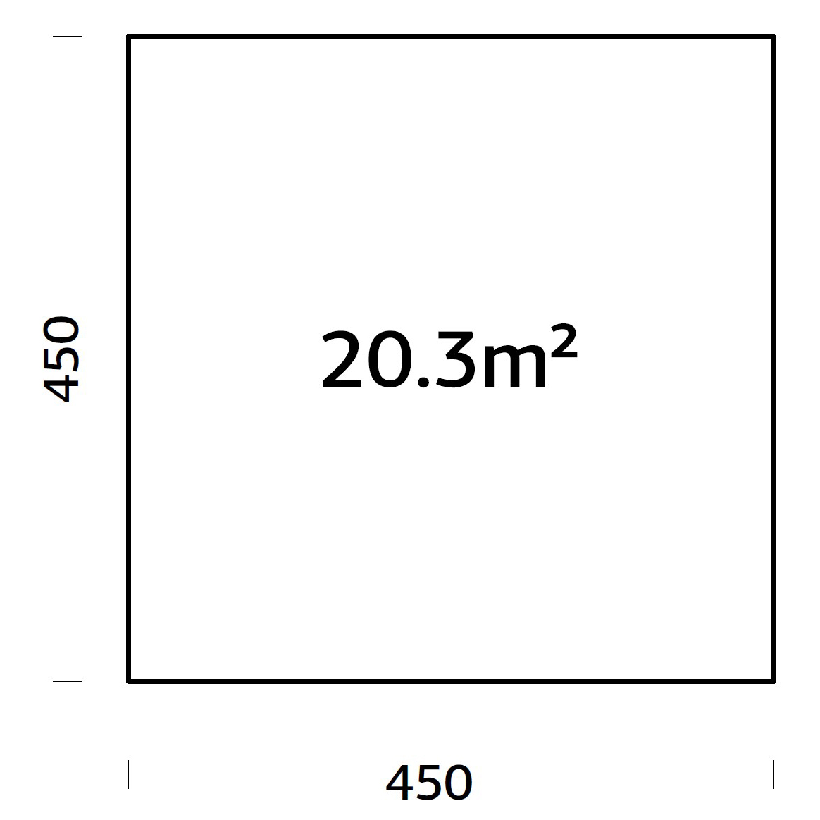 Träbalksgrund Palmako 4,5x4,5 m (inkl. LogFoot)