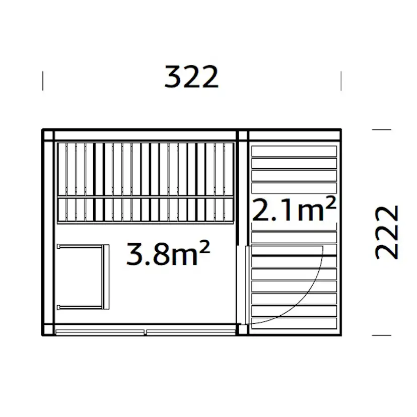 Bastu Palmako Sarah 7,1 m2