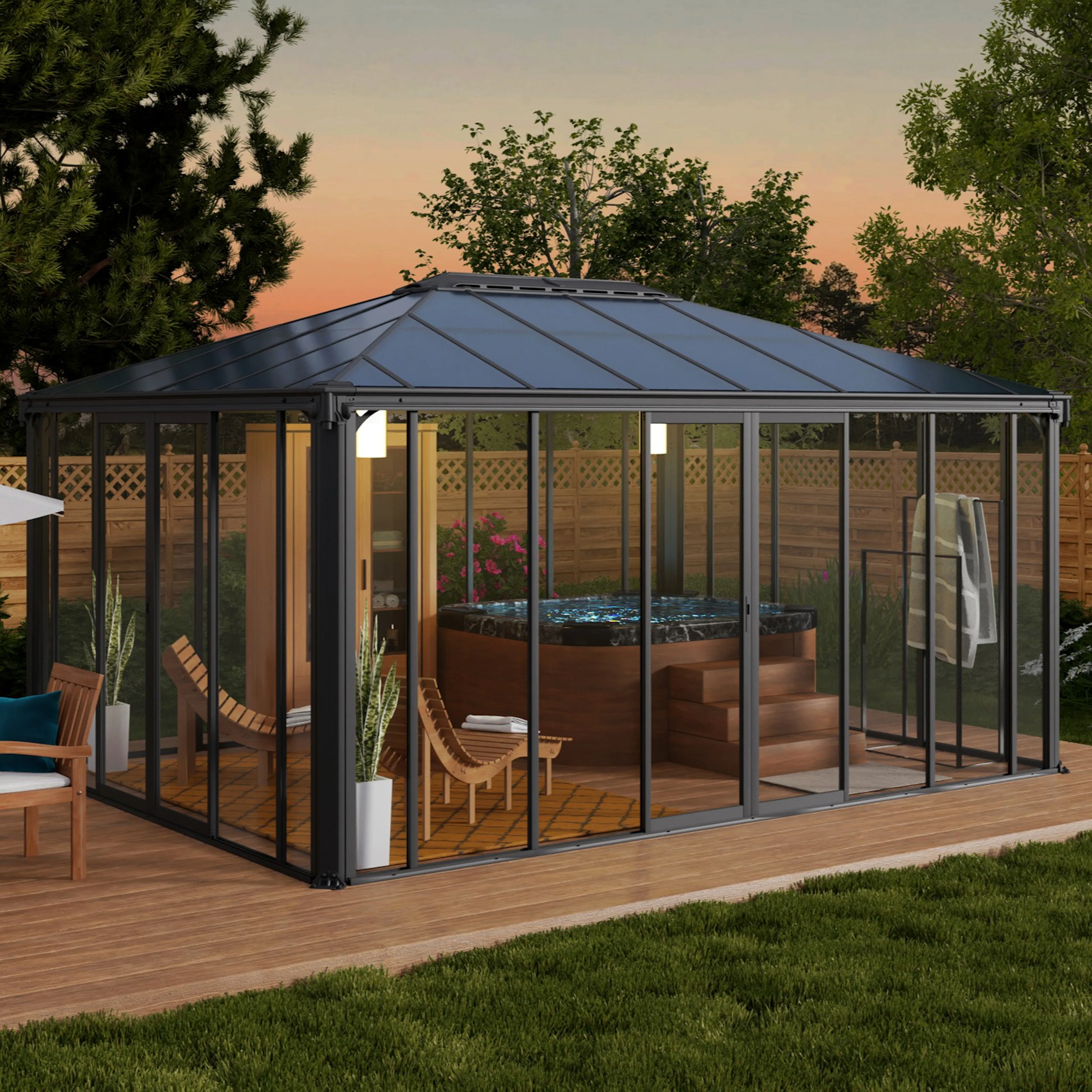 Växthus Canopia by Palram Ledro Aluminium Orangeri 18 m²