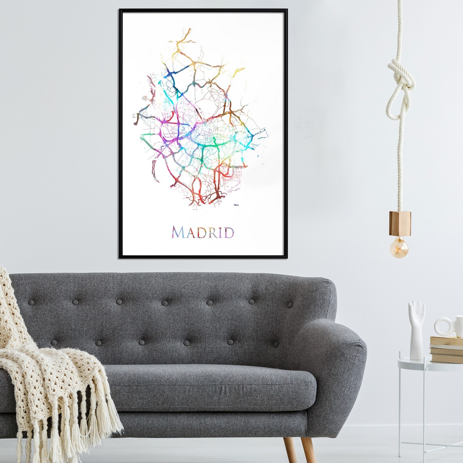 Affisch - Madrid [Poster] 30x45 Svart ram, 30x45 cm