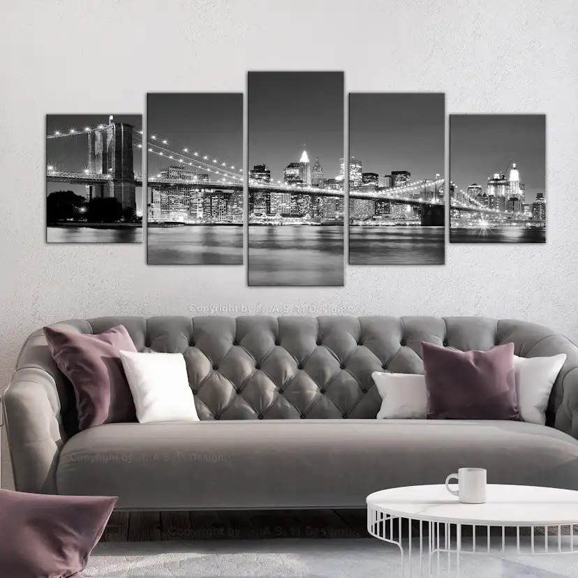 Tavla Arkiio Dream About New York 5 delar 225x100