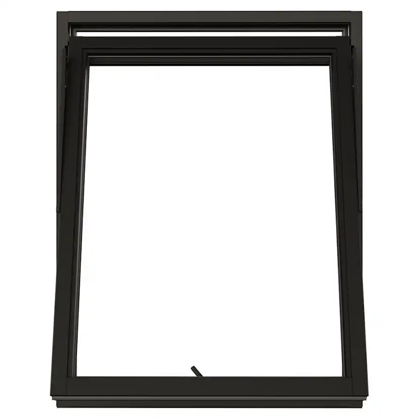 Vridfönster NorDan Svanenmärkt NTech 3-Glas Aluminium BlackLine Svart