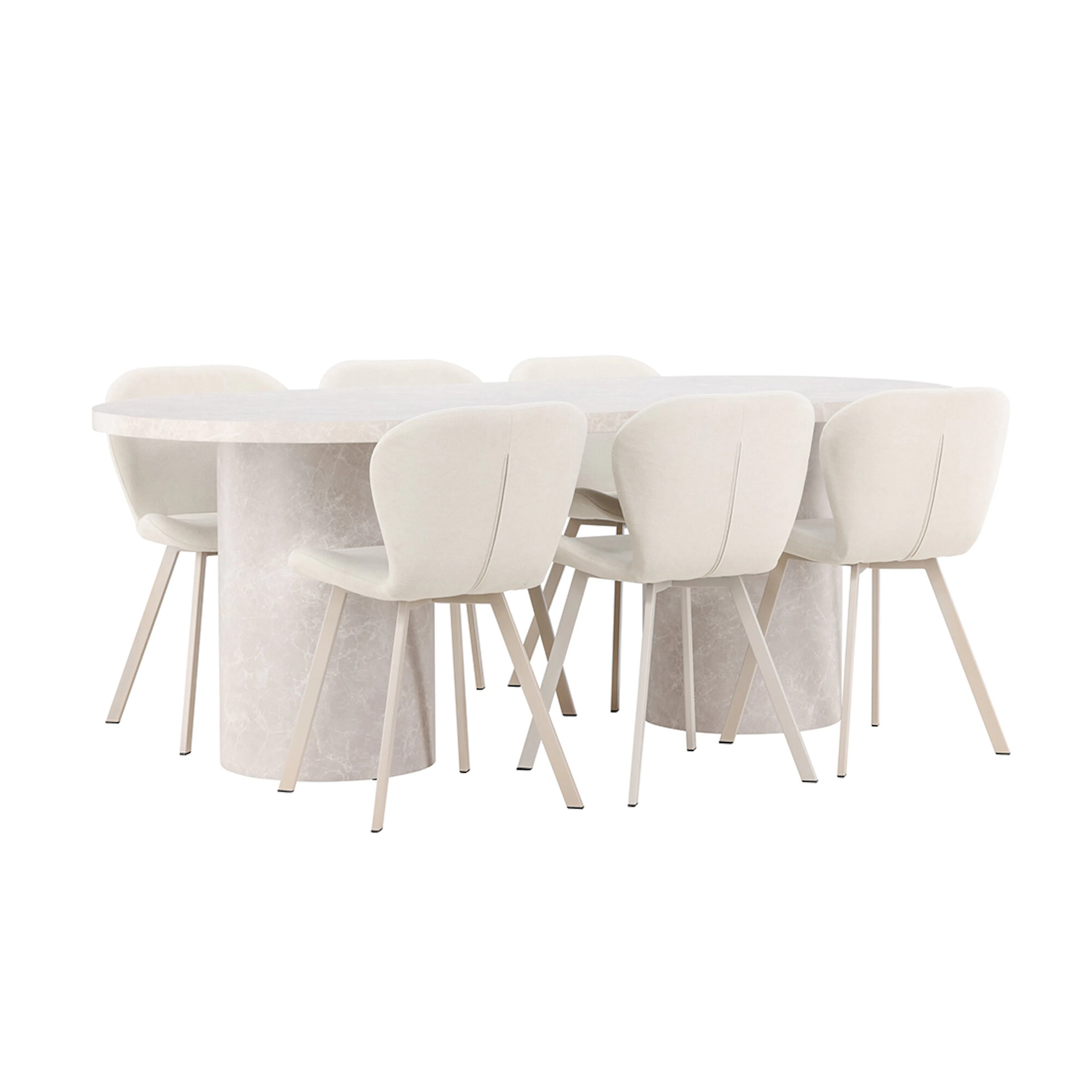 Matgrupp Venture Home Narvik med 6st Lilja Matstolar