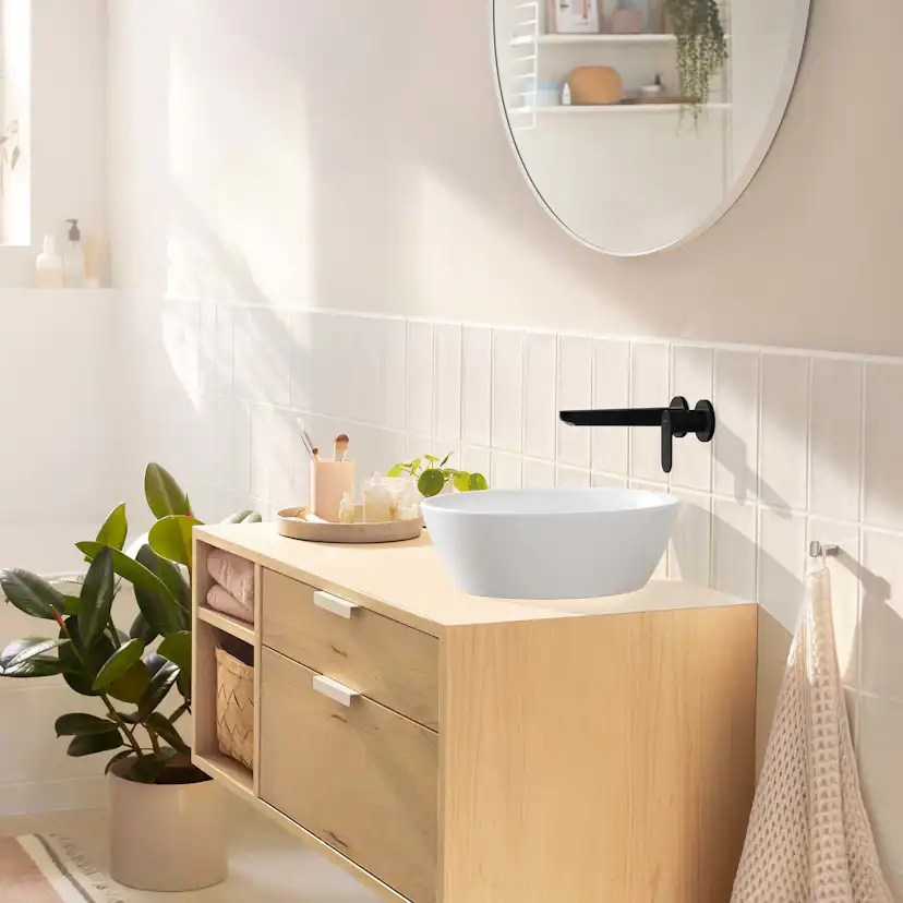 Tvättställsblandare Hansgrohe Rebris S 1-grepps för Inbyggnad i Vägg med 20 cm Pip