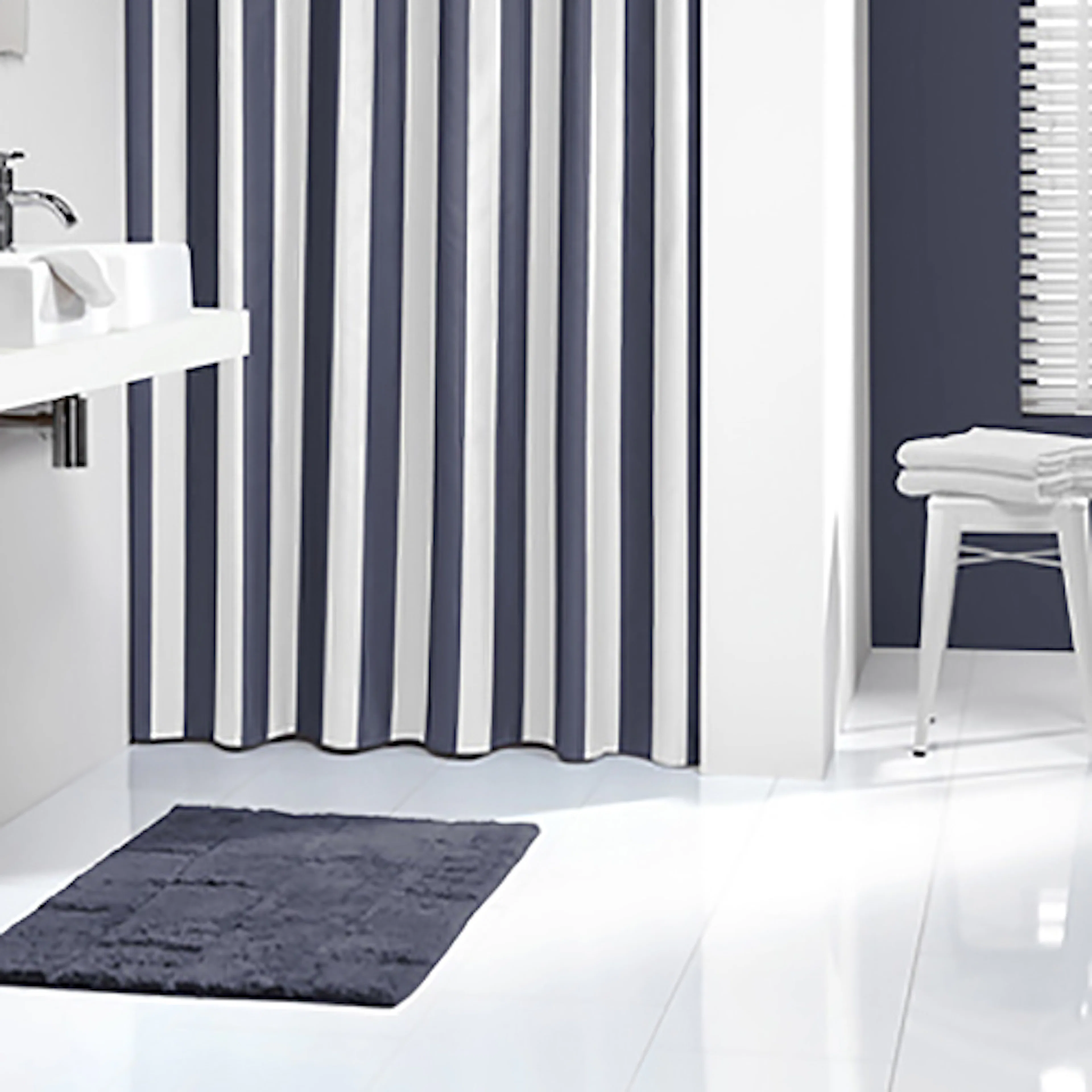 Duschdraperi Sealskin Linje Polyester