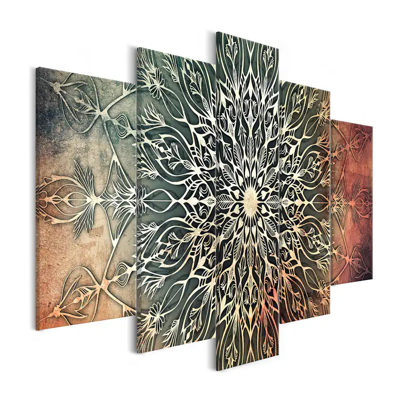 Tavla Arkiio Center Wide Green 5 delar