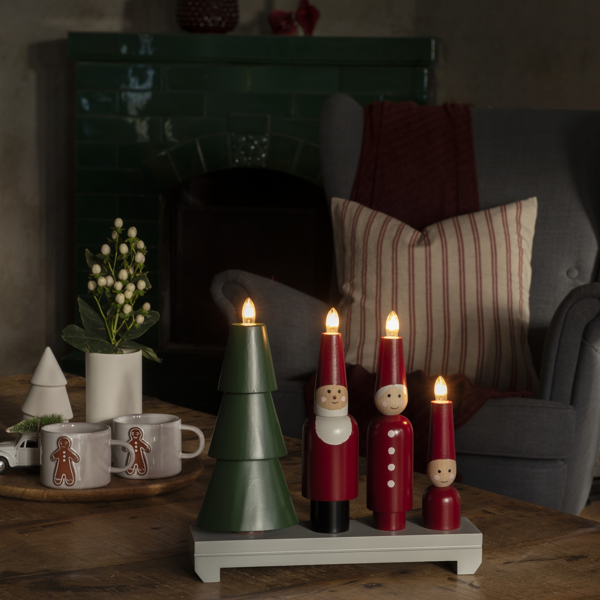 Adventsljusstake Gnosjö Konstsmide 4 Ljus Tomte