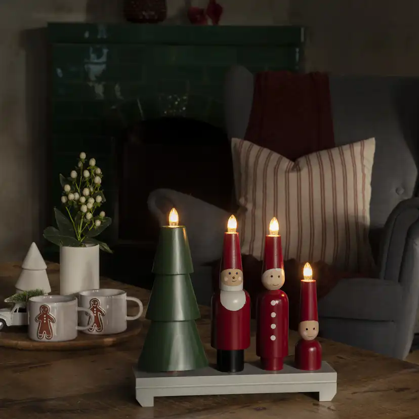 Adventsljusstake Gnosjö Konstsmide 4 Ljus Tomte