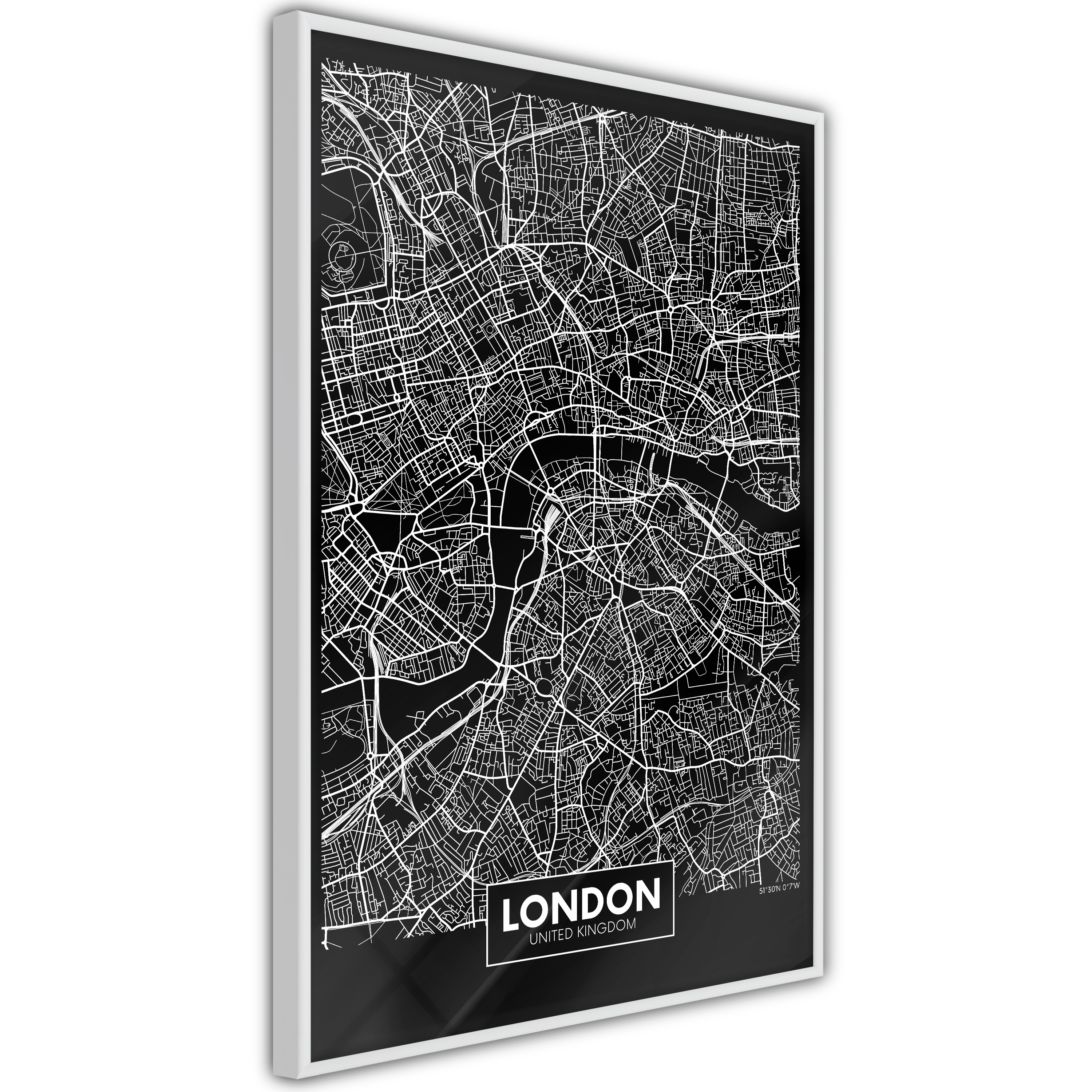 Poster Artgeist Affisch Dark Map of London