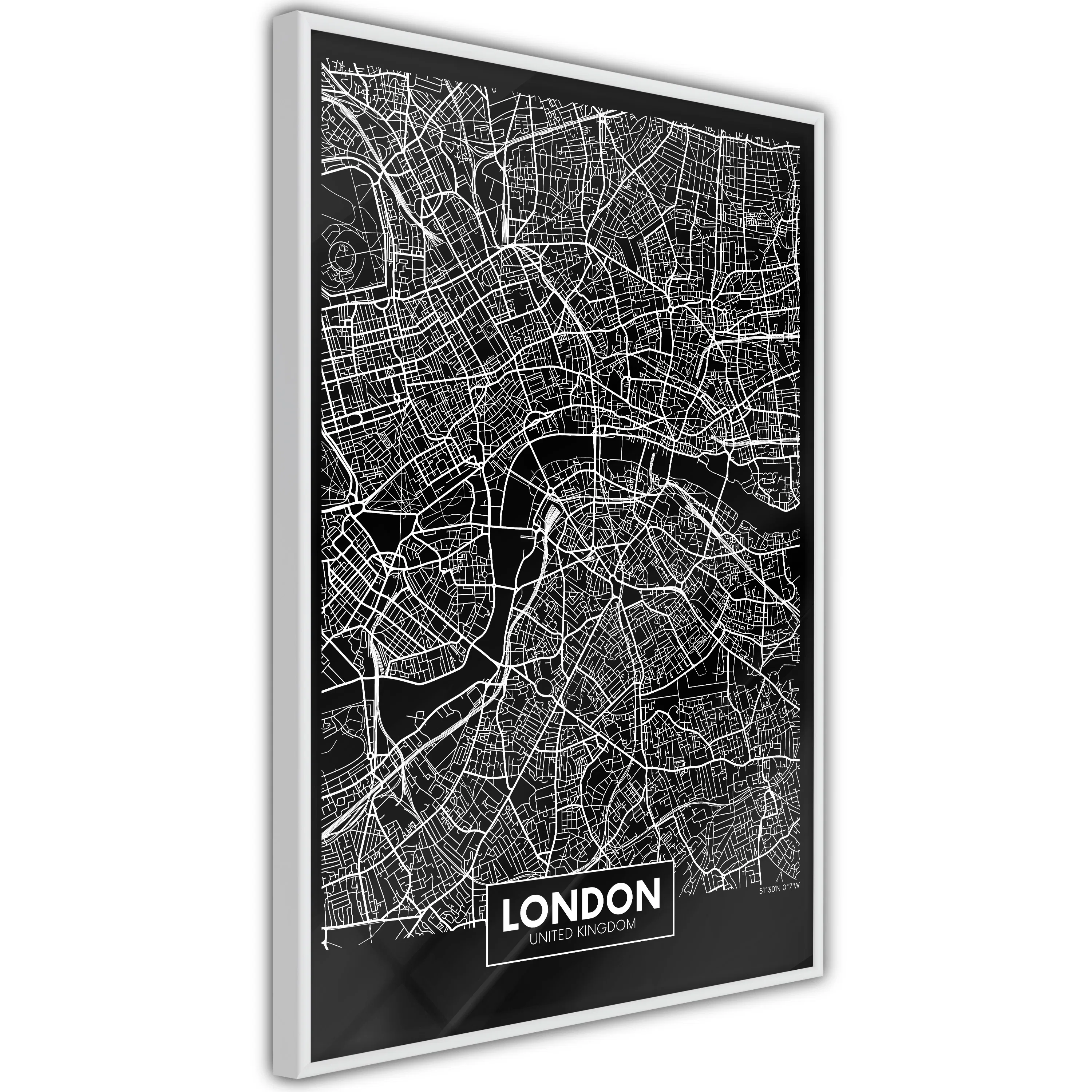 Poster Artgeist Affisch Dark Map of London