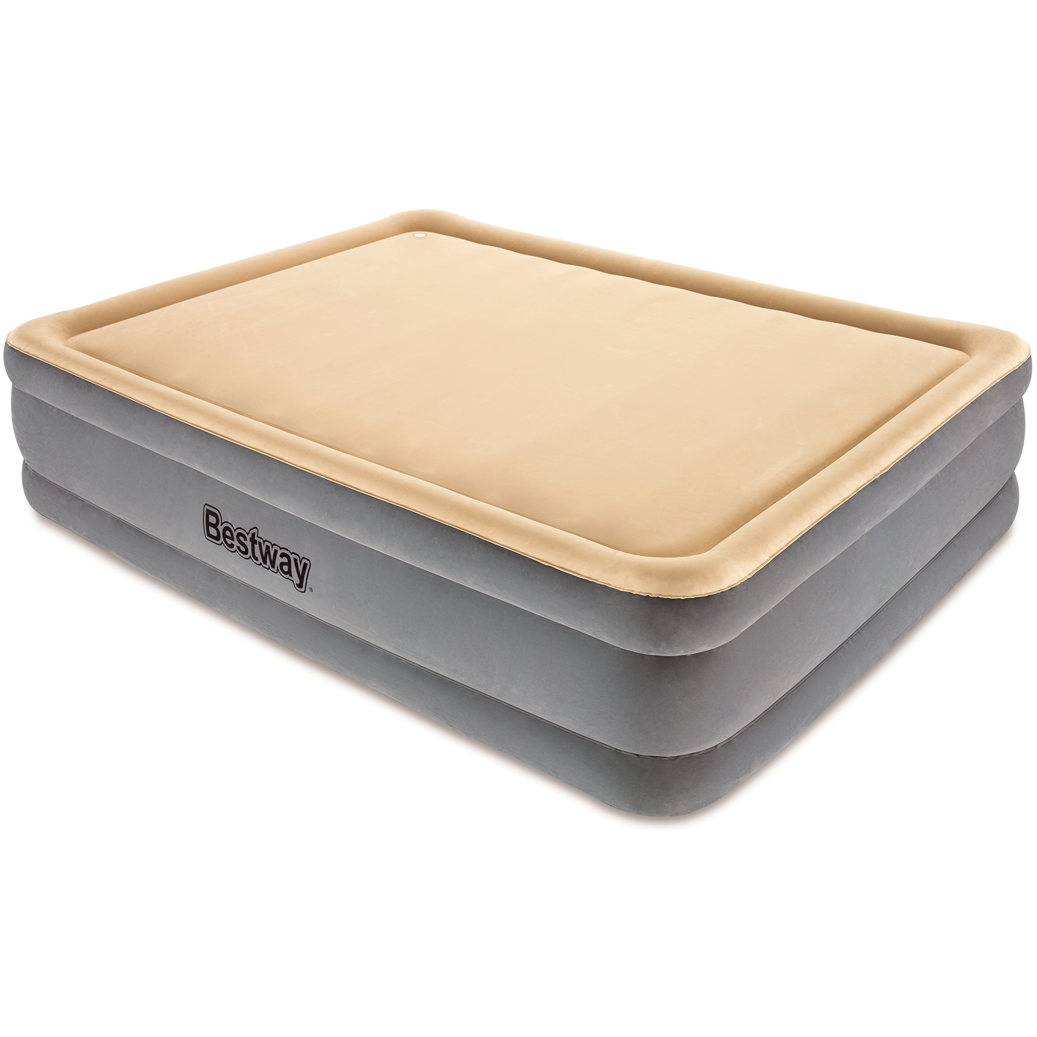 Uppblåsbar Dubbelsäng Bestway Hög Inbyggd Pump Tritech Queen Airbed 2 Personer