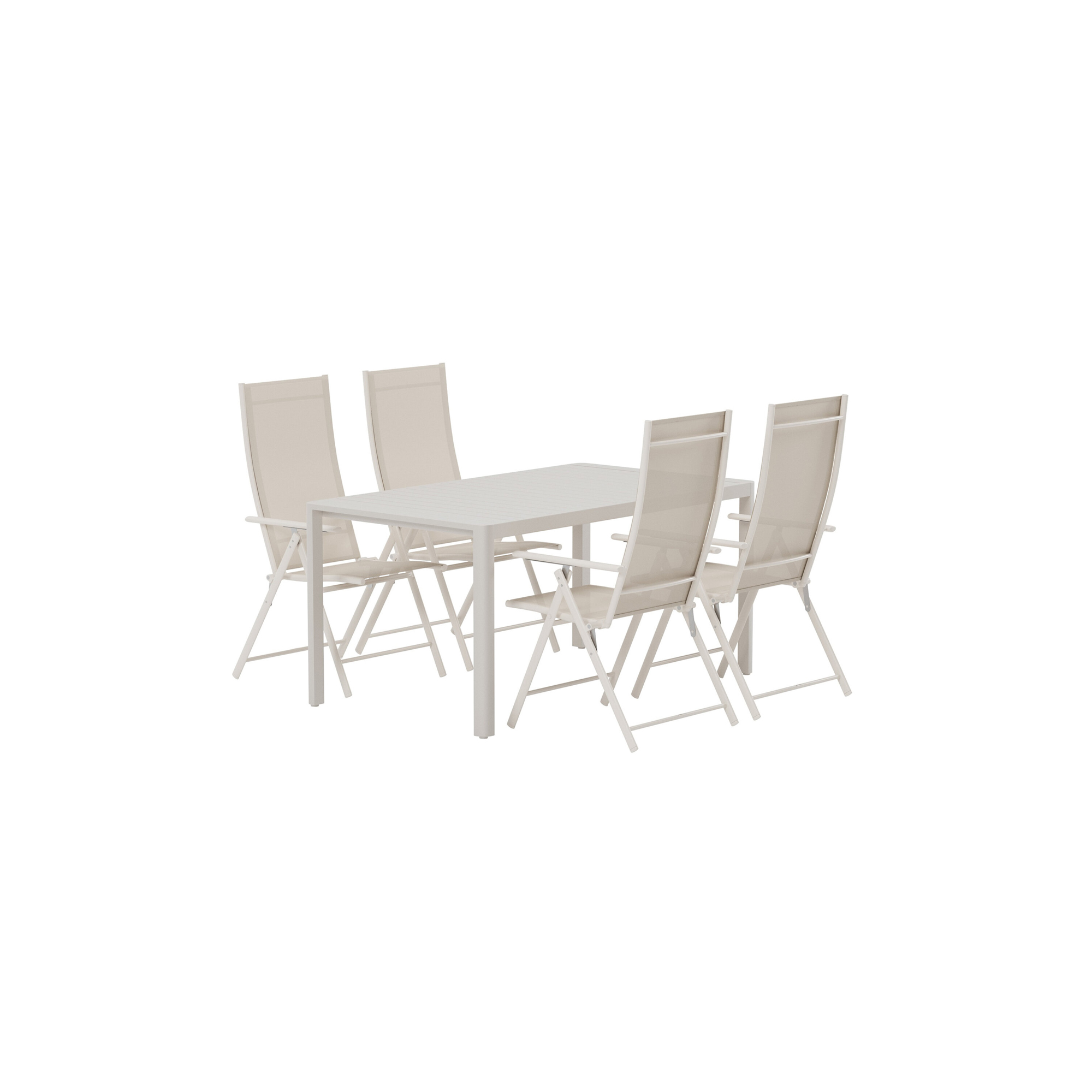 Matgrupp Utomhus Venture Home Giardini 90x150 cm med 4 st Levanzo Trädgårdsstolar